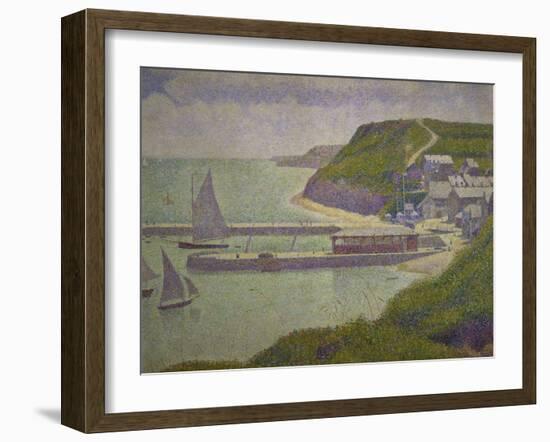 Harbour at Port-En-Bessin at High Tide, 1888-Georges Seurat-Framed Giclee Print