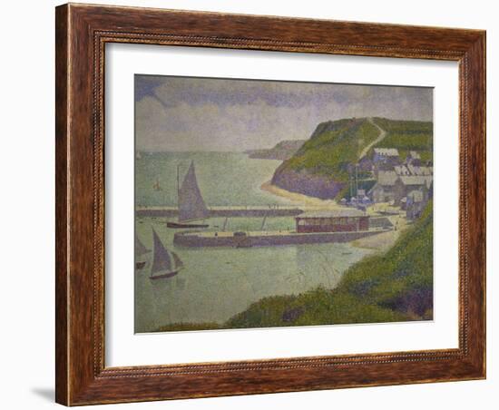 Harbour at Port-En-Bessin at High Tide, 1888-Georges Seurat-Framed Giclee Print