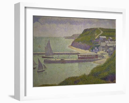 Harbour at Port-En-Bessin at High Tide, 1888-Georges Seurat-Framed Giclee Print