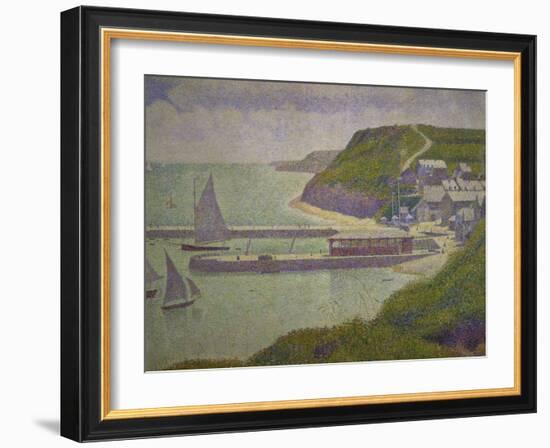 Harbour at Port-En-Bessin at High Tide, 1888-Georges Seurat-Framed Giclee Print