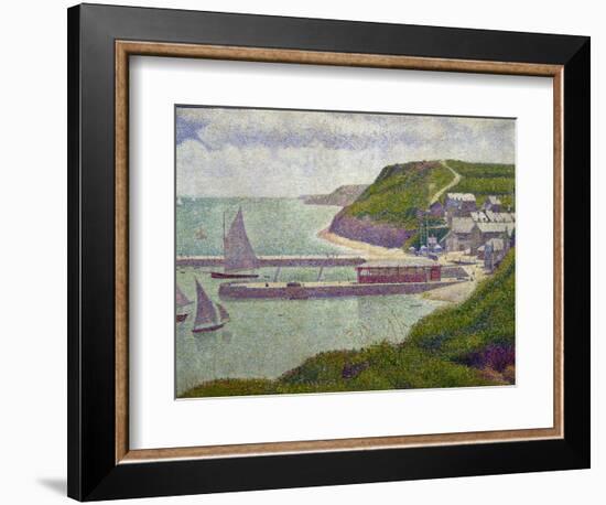 Harbour at Port-En-Bessin at High Tide, 1888-Georges Seurat-Framed Giclee Print