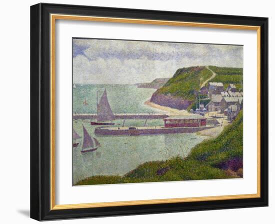 Harbour at Port-En-Bessin at High Tide, 1888-Georges Seurat-Framed Giclee Print