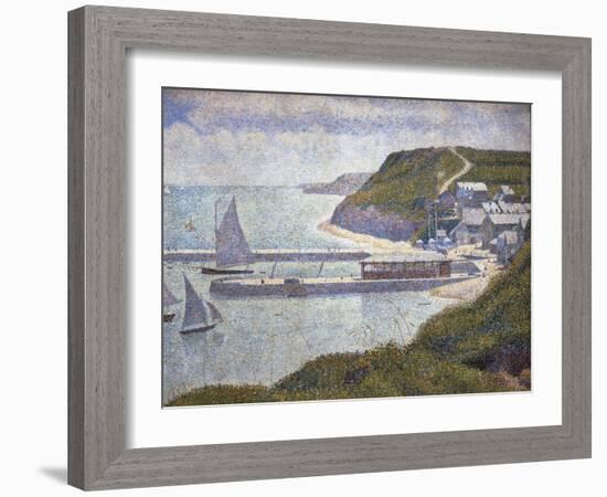 Harbour at Port-En-Bessin at High Tide-Georges Seurat-Framed Art Print