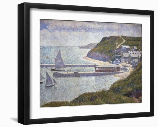 Harbour at Port-En-Bessin at High Tide-Georges Seurat-Framed Art Print