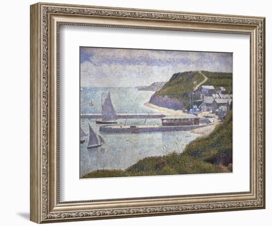 Harbour at Port-En-Bessin at High Tide-Georges Seurat-Framed Art Print