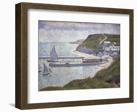 Harbour at Port-En-Bessin at High Tide-Georges Seurat-Framed Art Print