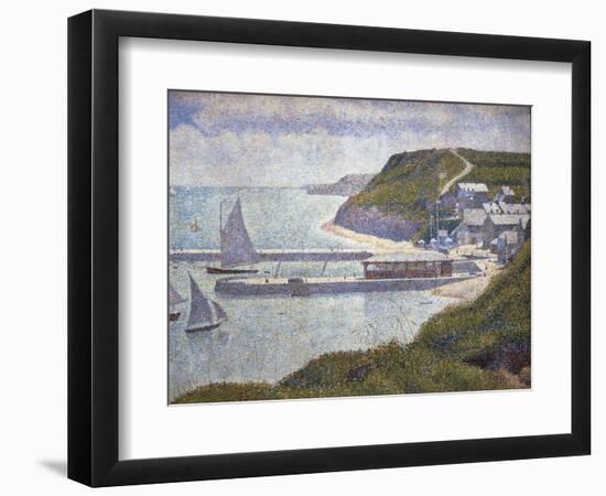 Harbour at Port-En-Bessin at High Tide-Georges Seurat-Framed Art Print