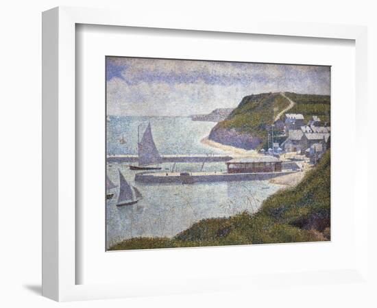 Harbour at Port-En-Bessin at High Tide-Georges Seurat-Framed Art Print