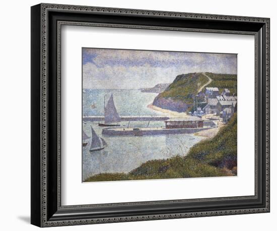 Harbour at Port-En-Bessin at High Tide-Georges Seurat-Framed Art Print