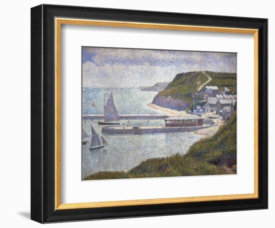 Harbour at Port-En-Bessin at High Tide-Georges Seurat-Framed Art Print