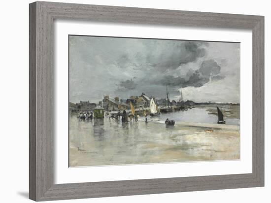 Harbour at St. Vaast, the Hague, 1882-Frank Myers Boggs-Framed Giclee Print