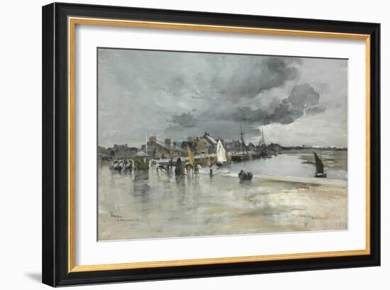 Harbour at St. Vaast, the Hague, 1882-Frank Myers Boggs-Framed Giclee Print