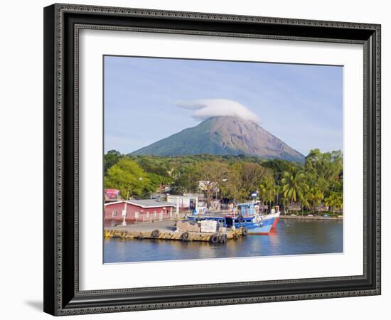 Harbour Below Volcan Concepcion, 1610M, Ometepe Island, Lake Nicaragua, Nicaragua, Central America-Christian Kober-Framed Photographic Print