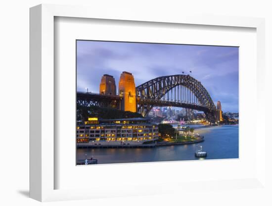 Harbour Bridge, Darling Harbour, Sydney, New South Wales, Australia-Doug Pearson-Framed Photographic Print