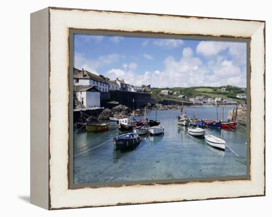 Harbour, Coverack, Cornwall, England, United Kingdom-Jonathan Hodson-Framed Premier Image Canvas