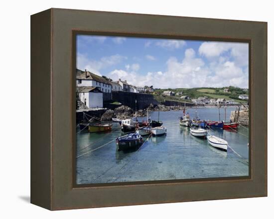 Harbour, Coverack, Cornwall, England, United Kingdom-Jonathan Hodson-Framed Premier Image Canvas