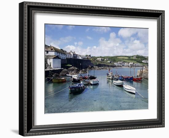 Harbour, Coverack, Cornwall, England, United Kingdom-Jonathan Hodson-Framed Photographic Print