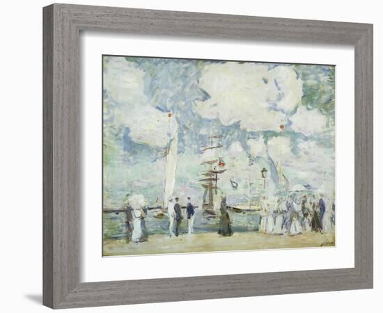 Harbour Entrance at Deauville-Paul Cesar Helleu-Framed Giclee Print