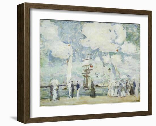 Harbour Entrance at Deauville-Paul Cesar Helleu-Framed Giclee Print