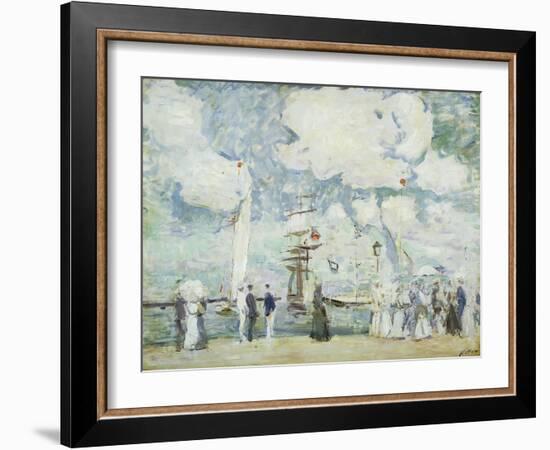 Harbour Entrance at Deauville-Paul Cesar Helleu-Framed Giclee Print