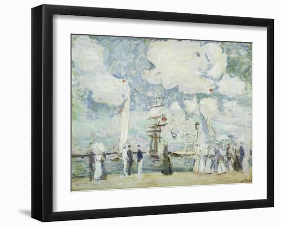 Harbour Entrance at Deauville-Paul Cesar Helleu-Framed Giclee Print