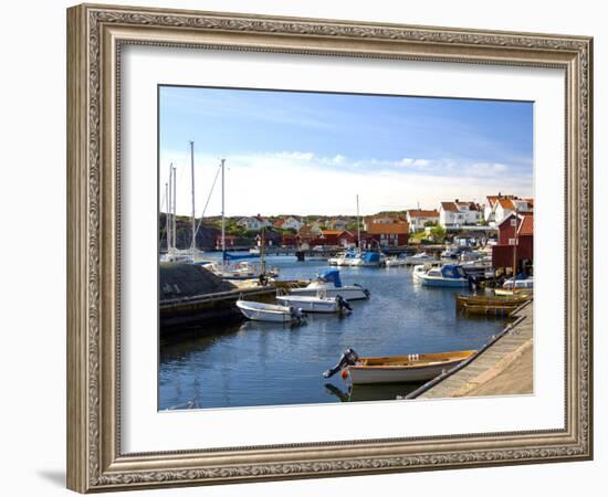 Harbour, Halleviksstrand, Stocken, Orust Island, West Gotaland, Sweden, Scandinavia, Europe-Robert Cundy-Framed Photographic Print