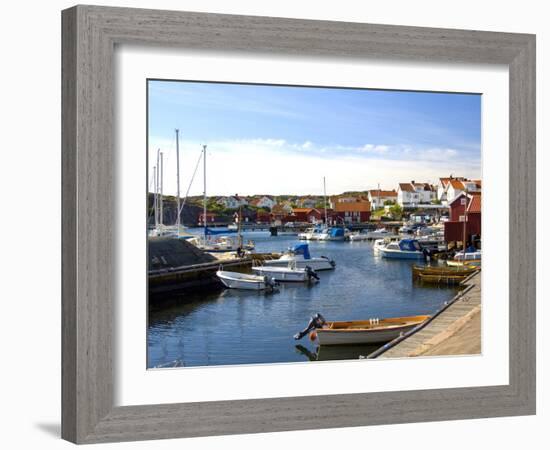 Harbour, Halleviksstrand, Stocken, Orust Island, West Gotaland, Sweden, Scandinavia, Europe-Robert Cundy-Framed Photographic Print