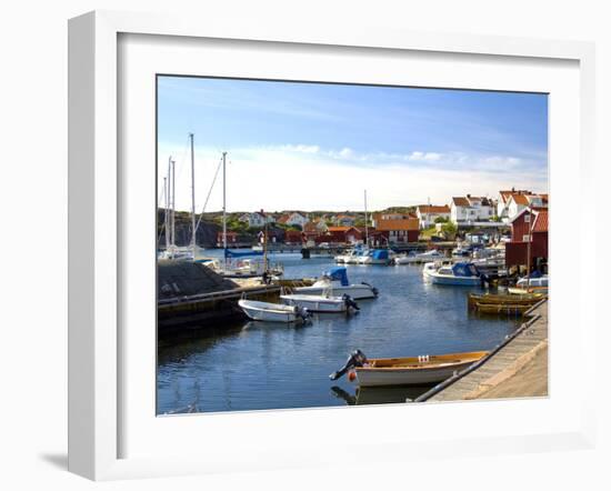 Harbour, Halleviksstrand, Stocken, Orust Island, West Gotaland, Sweden, Scandinavia, Europe-Robert Cundy-Framed Photographic Print