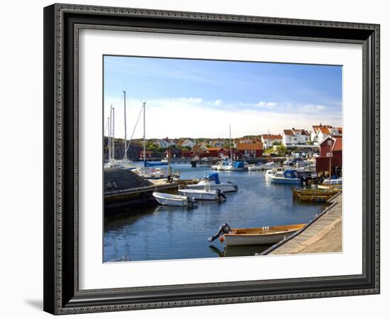 Harbour, Halleviksstrand, Stocken, Orust Island, West Gotaland, Sweden, Scandinavia, Europe-Robert Cundy-Framed Photographic Print