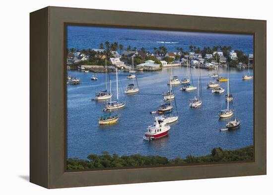 Harbour, Hope Town, Elbow Cay, Abaco Islands, Bahamas, West Indies, Central America-Jane Sweeney-Framed Premier Image Canvas