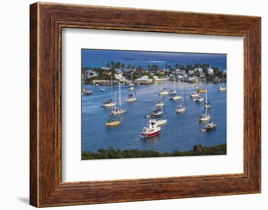 Harbour, Hope Town, Elbow Cay, Abaco Islands, Bahamas, West Indies, Central America-Jane Sweeney-Framed Photographic Print