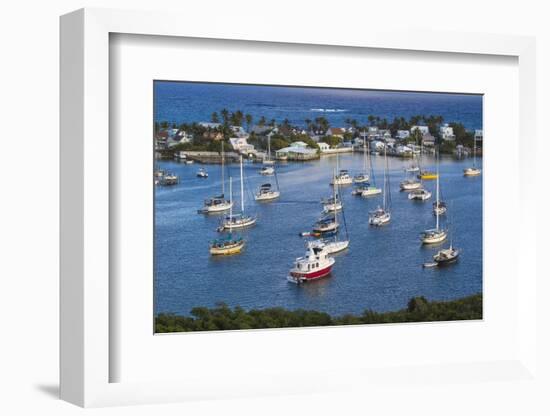 Harbour, Hope Town, Elbow Cay, Abaco Islands, Bahamas, West Indies, Central America-Jane Sweeney-Framed Photographic Print