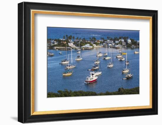 Harbour, Hope Town, Elbow Cay, Abaco Islands, Bahamas, West Indies, Central America-Jane Sweeney-Framed Photographic Print