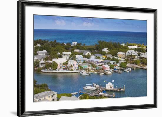 Harbour, Hope Town, Elbow Cay, Abaco Islands, Bahamas, West Indies, Central America-Jane Sweeney-Framed Photographic Print