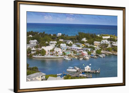 Harbour, Hope Town, Elbow Cay, Abaco Islands, Bahamas, West Indies, Central America-Jane Sweeney-Framed Photographic Print