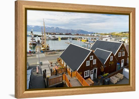 Harbour, Husavik, Iceland, Polar Regions-Miles Ertman-Framed Premier Image Canvas