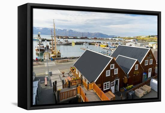 Harbour, Husavik, Iceland, Polar Regions-Miles Ertman-Framed Premier Image Canvas