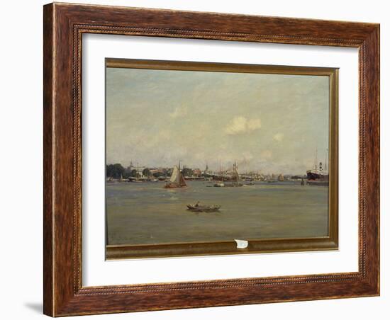 Harbour in Rotterdam, 1897-Johannes Martin Grimelund-Framed Giclee Print