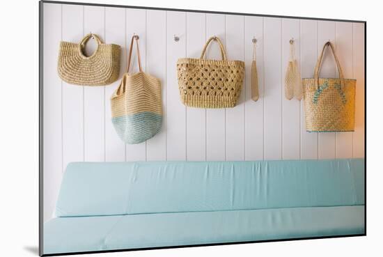 Harbour Island Hand Made Straw Plaited Bags-Erik Kruthoff-Mounted Photographic Print