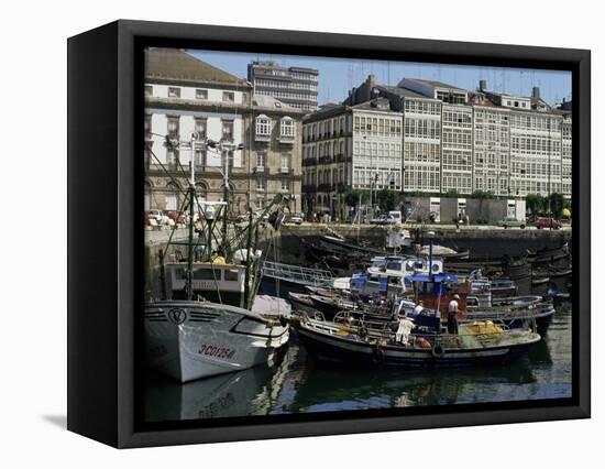 Harbour, La Coruna, Galicia, Spain-Michael Busselle-Framed Premier Image Canvas