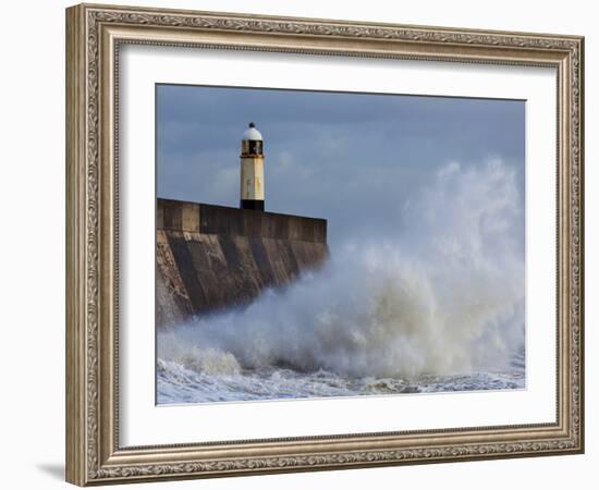 Harbour Light, Porthcawl, South Wales, Wales, United Kingdom, Europe-Billy Stock-Framed Photographic Print