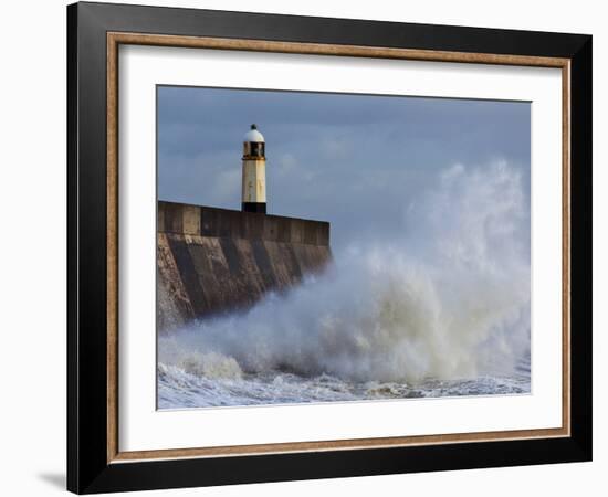 Harbour Light, Porthcawl, South Wales, Wales, United Kingdom, Europe-Billy Stock-Framed Photographic Print