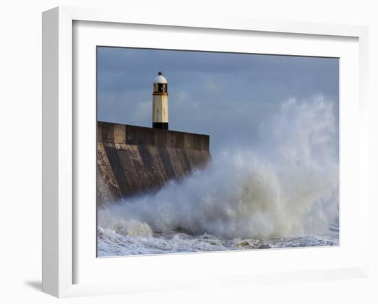 Harbour Light, Porthcawl, South Wales, Wales, United Kingdom, Europe-Billy Stock-Framed Photographic Print