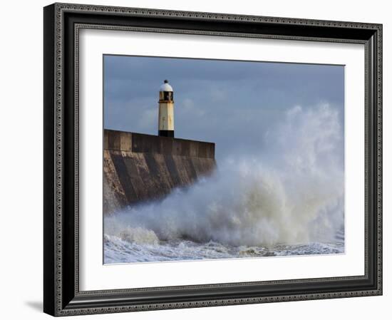 Harbour Light, Porthcawl, South Wales, Wales, United Kingdom, Europe-Billy Stock-Framed Photographic Print