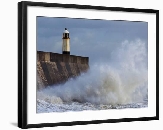 Harbour Light, Porthcawl, South Wales, Wales, United Kingdom, Europe-Billy Stock-Framed Photographic Print