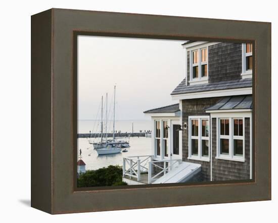 Harbour, Menemsha, Martha's Vineyard, Massachusetts, USA-Walter Bibikow-Framed Premier Image Canvas