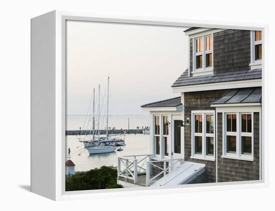 Harbour, Menemsha, Martha's Vineyard, Massachusetts, USA-Walter Bibikow-Framed Premier Image Canvas