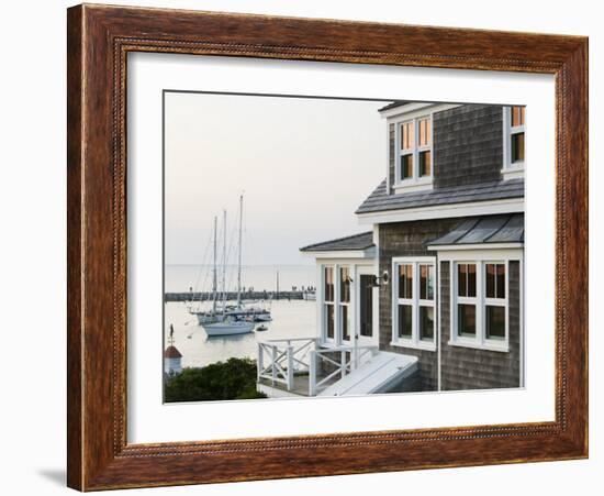 Harbour, Menemsha, Martha's Vineyard, Massachusetts, USA-Walter Bibikow-Framed Photographic Print