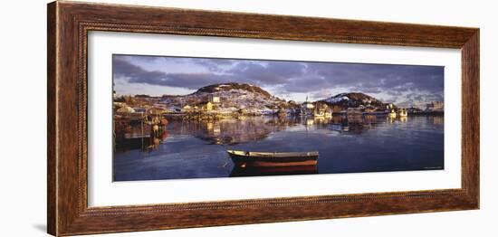 Harbour, Moskenes, Flakstadoya Island, Lofoten Islands, Norway-Peter Adams-Framed Photographic Print