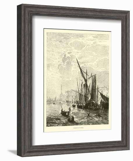 Harbour of Genoa-null-Framed Giclee Print